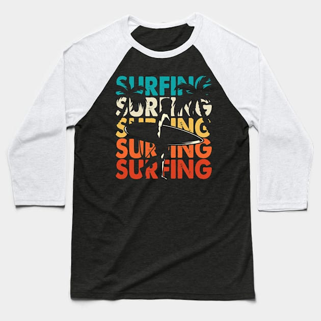 Surfing T Shirt For Women Men Baseball T-Shirt by Xamgi